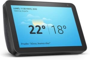 Altavoz inteligente Echo Show 8 con pantalla HD de 8 pulgadas, Alexa integrada, control por voz, videollamadas, y acceso a contenido multimedia y aplicaciones inteligentes para una experiencia interactiva