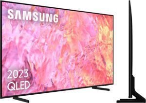 Televisor Samsung LED 2023 compatible con Alexa modelo 43Q60C de 43 pulgadas, con resolución 4K QLED, tecnología Quantum HDR y procesador Quantum Lite para colores vibrantes y detalles nítidos