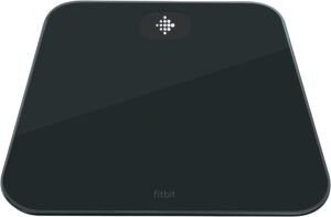 Báscula inteligente Fitbit Aria Air con conectividad Bluetooth, que mide peso y calcula el IMC, sincronización automática con la app Fitbit y compatibilidad con dispositivos móviles para un seguimiento fácil del progreso de salud y bienestar
