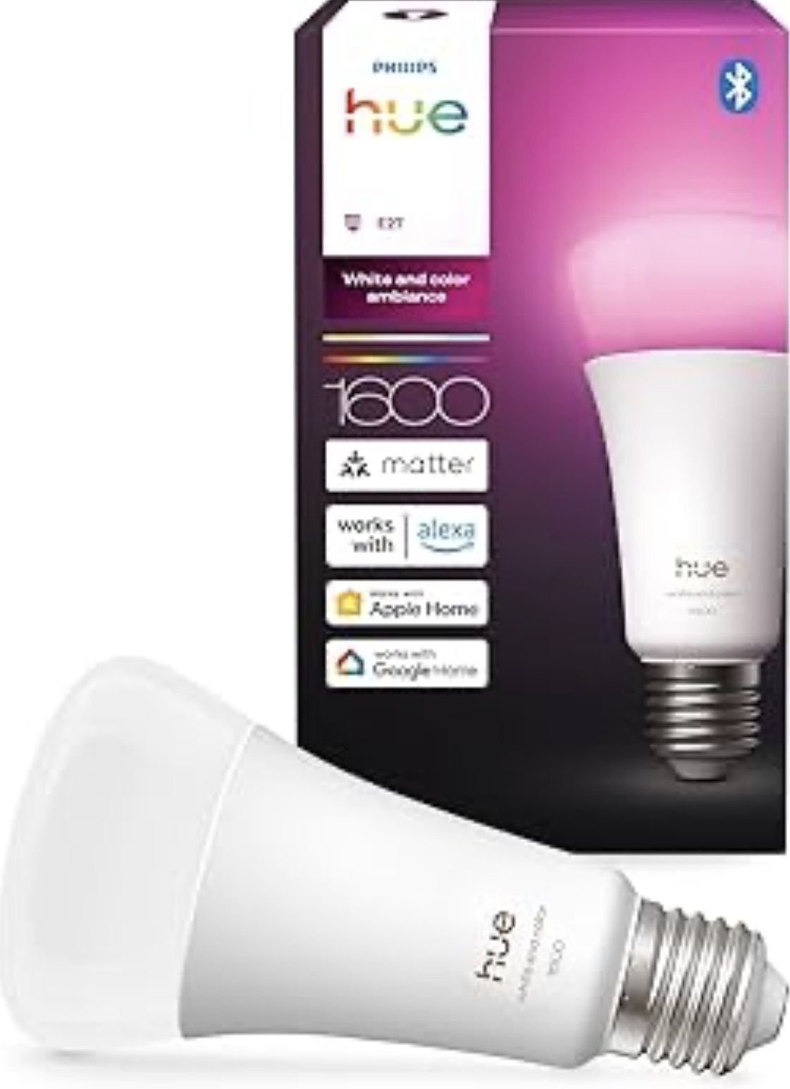 Philips Hue White and Color E27 compatible con Alexa